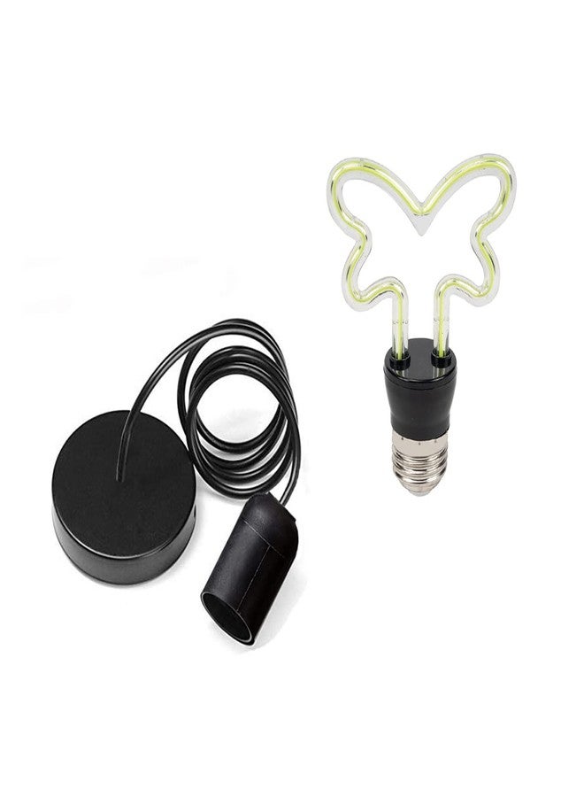 Lexton Neon Led Bulb with Holder |Butterfly Neon Bulb| Warm White | E27 | 4W | For Indoor Decorations, Birthdays, Room, Anniversary, Halls and Restaurants - Image 4